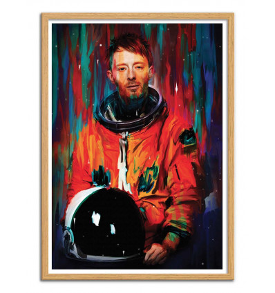 Art-Poster - Thom Yorke - Nicebleed - Cadre bois chêne