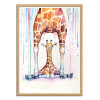 Art-Poster - Gorgeous giraffes - Marc Allante - Cadre bois chêne