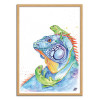 Art-Poster - Here be Dragons - Marc Allante - Cadre bois chêne