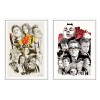 2 Art-Posters 30 x 40 cm - Tarantino and Scorcese - Joshua Budich