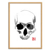 Art-Poster - Skull - Pechane Sumie - Cadre bois chêne