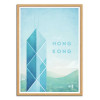 Art-Poster - Visit Hong Kong - Henry Rivers - Cadre bois chêne