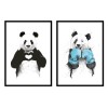 2 Art-Posters 30 x 40 cm - Pandas - Balazs Solti