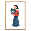 Art-Poster - Plants lady - Ploypisut - Cadre bois chêne