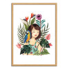 Art-Poster - Tropical girl - Ploypisut - Cadre bois chêne