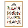 Art-Poster - Everybody Dance now - Nour Tohme - Cadre bois chêne