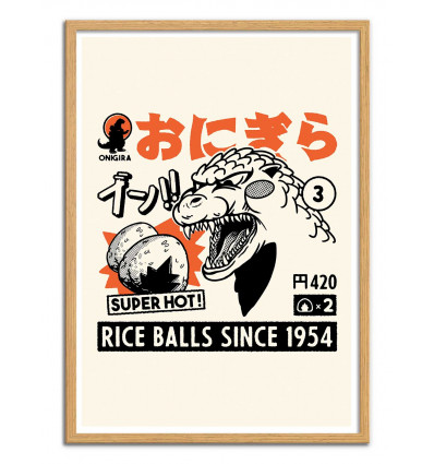 Art-Poster - Rice Balls - Paiheme studio - Cadre bois chêne