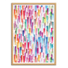 Art-Poster - Colorful Brushstrokes Multicolored - Ninola - Cadre bois chêne