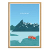 Art-Poster - Norway - Katinka Reinke - Cadre bois chêne