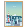 Art-Poster - Tokyo - Katinka Reinke - Cadre bois chêne