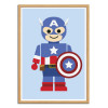 Art-Poster - Captain America Toy - Rafa Gomes - Cadre bois chêne