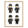 Art-Poster - The Beatles Toy - Rafa Gomes - Cadre bois chêne