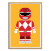 Art-Poster - Power Rangers Red Toy - Rafa Gomes - Cadre bois chêne