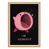 Art-Poster - Kirby is hungry - Louis Roskosch - Cadre bois chêne