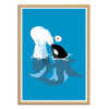 Art-Poster - Orca Polar - Alberto Cubatas - Cadre bois chêne