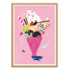 Art-Poster - Pirate Ice cream - Shihotana - Cadre bois chêne