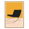 Art-Poster - Barcelona chair - Rosi Feist - Cadre bois chêne