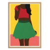 Art-Poster - Girl withtop and skirt - Rosi Feist - Cadre bois chêne