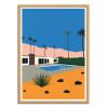 Art-Poster - Palm Springs Bungalow - Rosi Feist - Cadre bois chêne