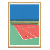 Art-Poster - Tennis court in the desert - Rosi Feist - Cadre bois chêne