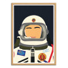 Art-Poster - Cosmonaut - Rosi Feist - Cadre bois chêne