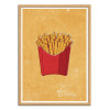 Art-Poster - Fast Food Fries - Daniel Coulmann - Cadre bois chêne