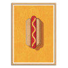 Art-Poster - Fast Food Hot Dog - Daniel Coulmann - Cadre bois chêne