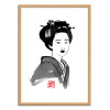 Art-Poster - Geisha Starring - Pechane Sumie - Cadre bois chêne