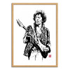 Art-Poster - Jimi Hendrix - Pechane Sumie - Cadre bois chêne