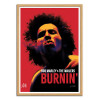 Art-Poster - Bob Marley - Joshua Budich - Cadre bois chêne