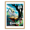 Art-Poster - Princess Mononoke - Joshua Budich - Cadre bois chêne
