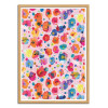Art-Poster - Bohemian Naive Flowers Pink - Ninola - Cadre bois chêne