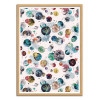 Art-Poster - Cosmic planets and stars multicolored - Ninola - Cadre bois chêne
