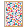 Art-Poster - Dots Naive Flowers Multi - Ninola - Cadre bois chêne