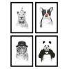 4 Art-Posters 20 x 30 cm - Funny Animals - Balazs Solti