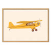 Art-Poster - Petit avion jaune - Florent Bodart - Cadre bois chêne