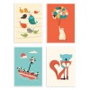 4 Art-Posters 20 x 30 cm - Baby Animals - Jay Fleck