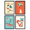 4 Art-Posters 20 x 30 cm - Baby Animals - Jay Fleck