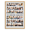 Art-Poster - The Godfather Characters - Olivier Bourdereau - Cadre bois chêne