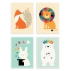 4 Art-Posters 20 x 30 cm - Baby Animals - Andy Westface
