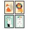 4 Art-Posters 20 x 30 cm - Bébés Animaux - Andy Westface