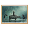 Art-Poster - Water Buffalo - Vichaya - Cadre bois chêne