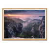 Art-Poster - Sunrise on the Rocks - Andreas Wonisch - Cadre bois chêne