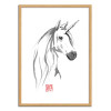Art-Poster - Unicorn - Pechane Sumie - Cadre bois chêne