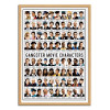 Art-Poster - Gangster Movie characters - Olivier Bourdereau - Cadre bois chêne