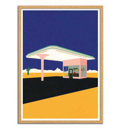 Art-Poster - Texas Desert Gas Station - Rosi Feist