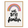 Art-Poster - We are family - Treechild - Cadre bois chêne