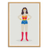 Art-Poster - Wonder Woman - Judy Kaufmann - Cadre bois chêne