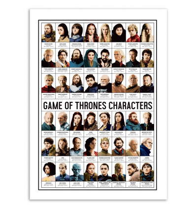 Art-Poster - Game of Thrones Characters - Olivier Bourdereau