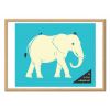 Art-Poster - E for Elephant - Jazzberry Blue
